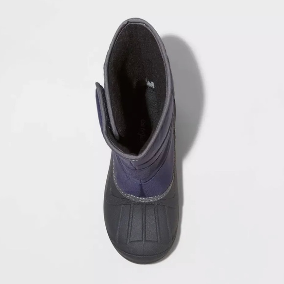 Cat & Jack Youth Kids' Navy Blue Asher Medium Width Winter Boots waterproof - Picture 3 of 4